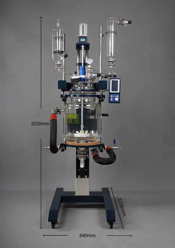 高硼硅玻璃反應釜組成部件，工作原理