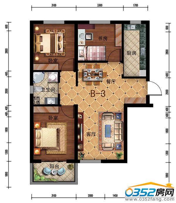 奕城名都103.3平米緊湊小三居最受置業(yè)者熱捧