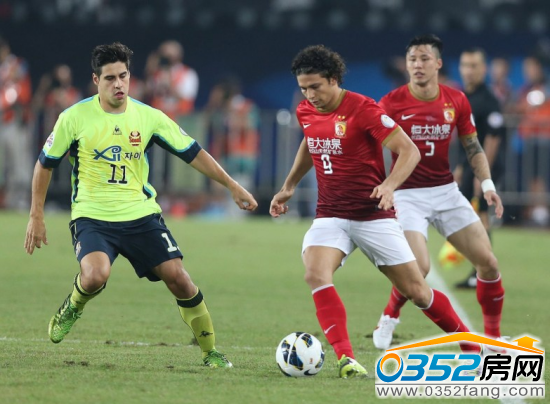 廣州恒大賽場上的英姿