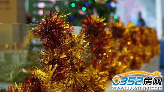 綠地接待中心濃重的圣誕氣氛