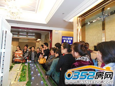 海晟工作人員為置業者講解樓盤信息