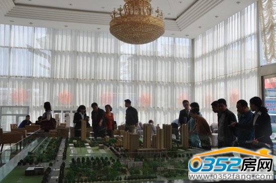 市民到中央美域接待中心了解項目及優惠情況