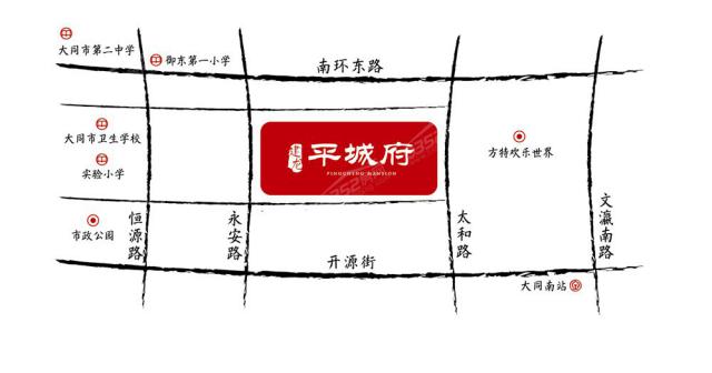 建龍·平城府區位圖
