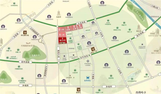 九禧花語郡區(qū)位圖